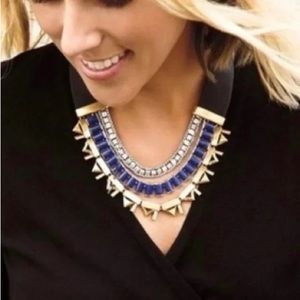 Stella & Dot Natalie Necklace Statement Layered Reversible Gold Silver Tone